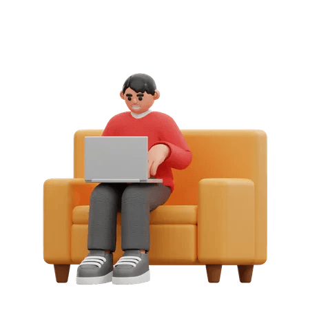 Person using the computer